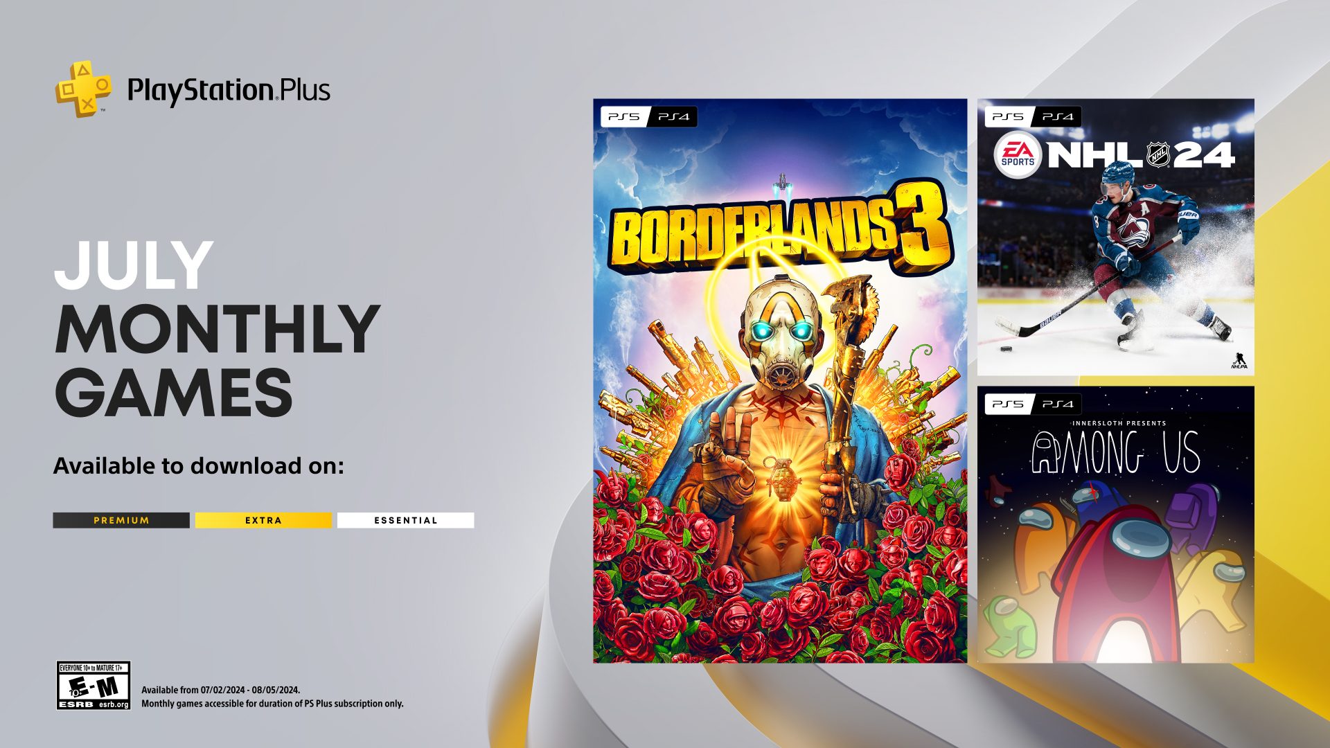 Lipiec w PlayStation Plus: Borderlands 3, NHL 24 i Among Us