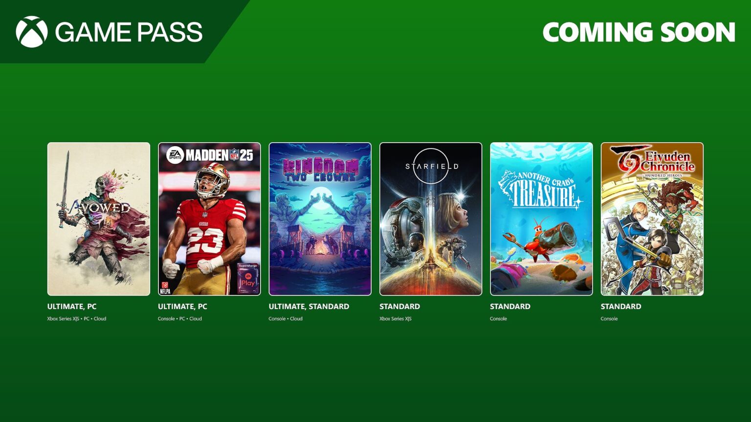 Luty w Game Pass: Avowed, Madden NFL 25 i inne