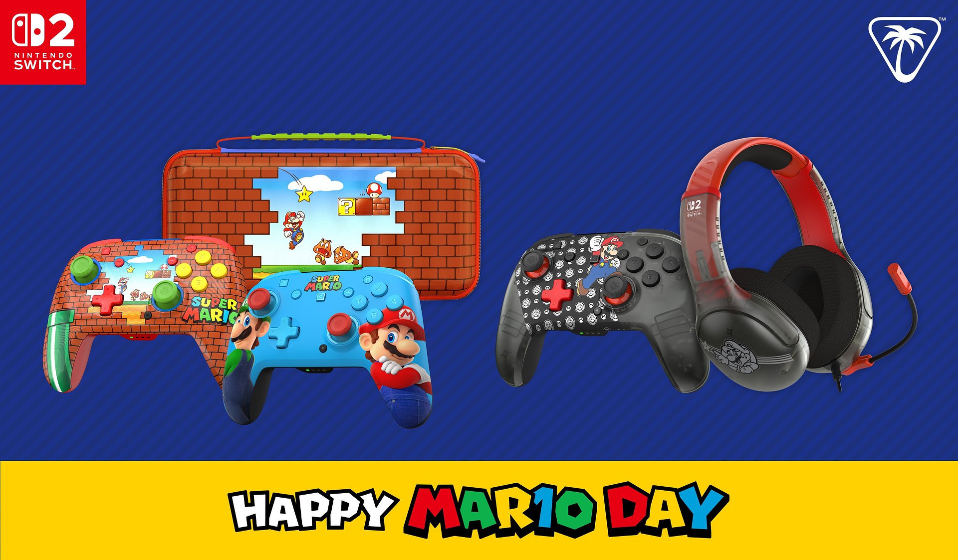 Turtle Beach świętuje Mario Day. Nowy kontroler i headset dla Nintendo Switch