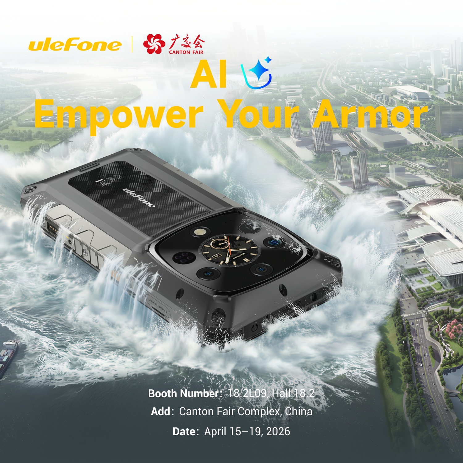 Ulefone na Canton Fair 2026: pancerne telefony z AI i ogromnymi bateriami podbijają targi w Kantonie