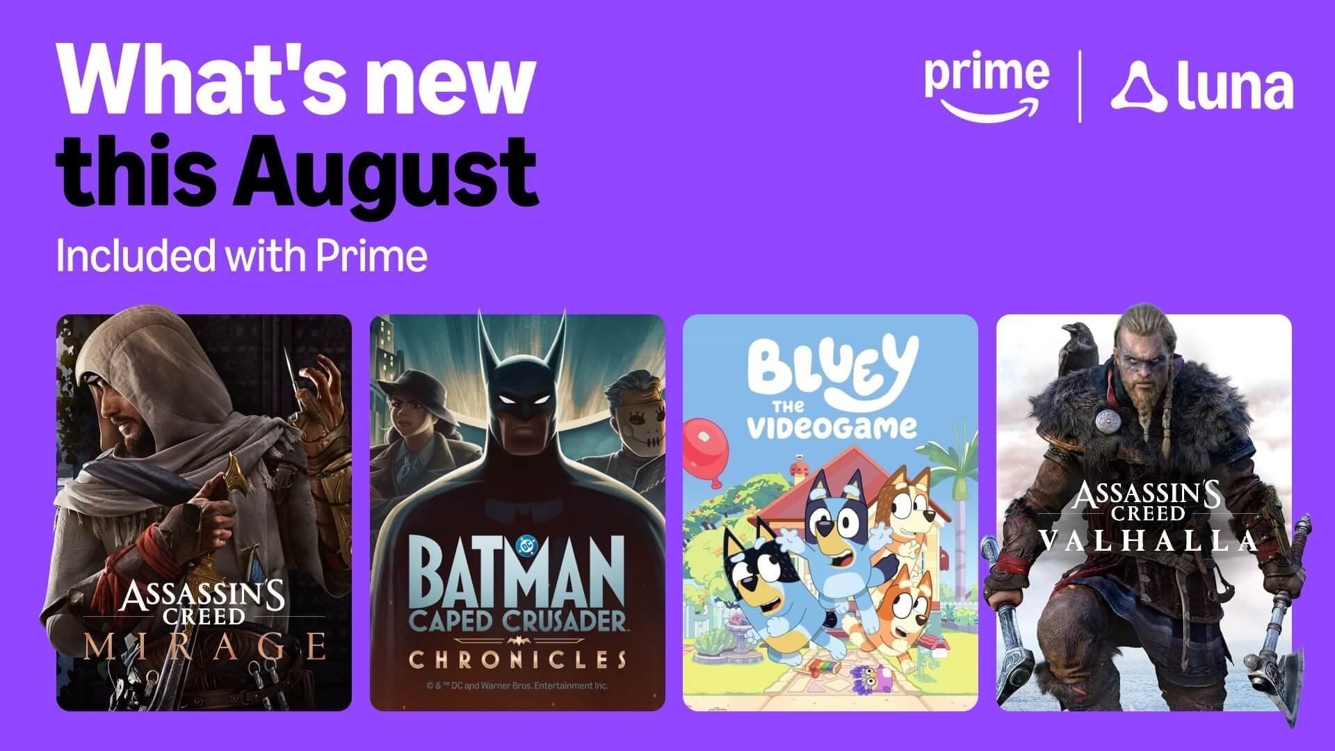 Amazon Luna z sierpniową aktualizacją. Nowe gry dla członków Prime