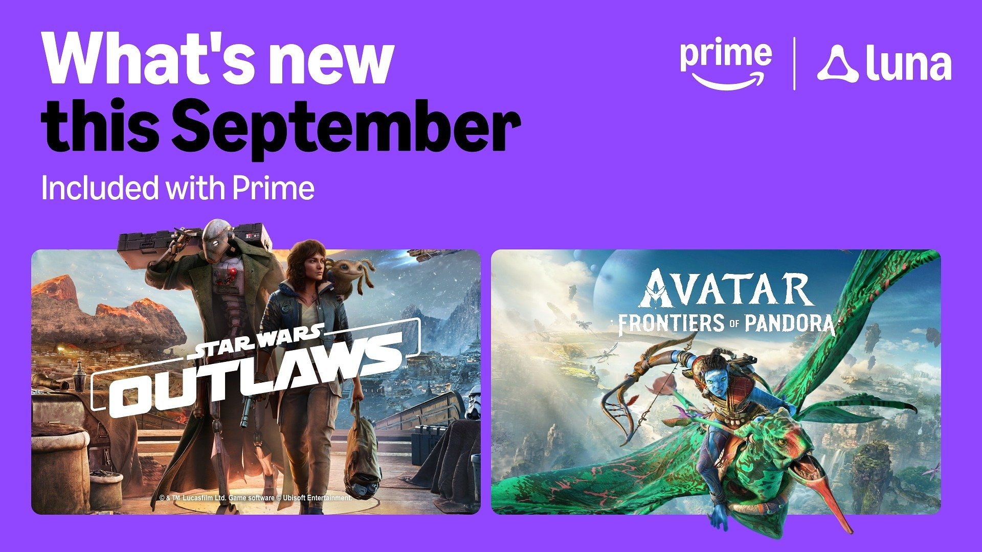 Amazon Luna z dużymi premierami we wrześniu. Star Wars: Outlaws, Avatar i nowa funkcja Remote Play