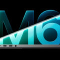 Nowy komputer Apple MacBook Pro z M6 na ciemnym tle